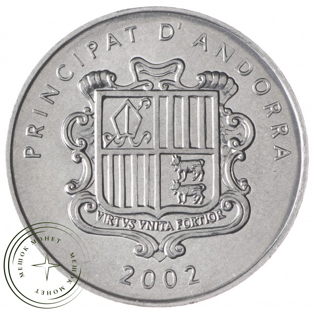 Андорра 1 сантим 2002 Пиренейская серна