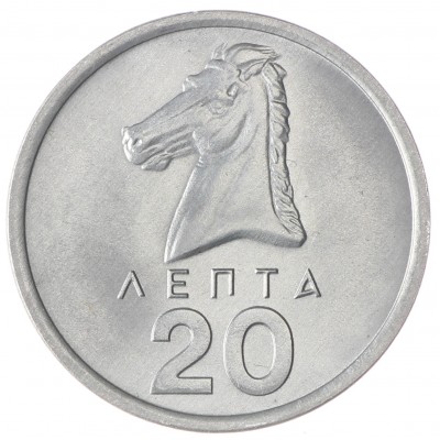 Монета Греция 20 лепт 1976