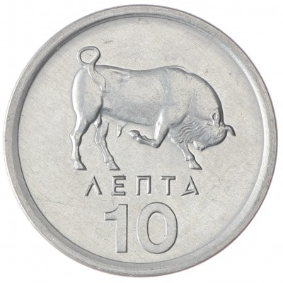 Монета Греция 10 лепт 1976