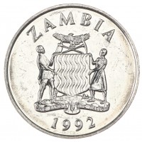 Монета Замбия 50 нгве 1992
