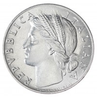 Монета Италия 1 лира 1950