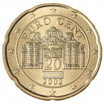 Монета Австрия 20 евроцентов 2002