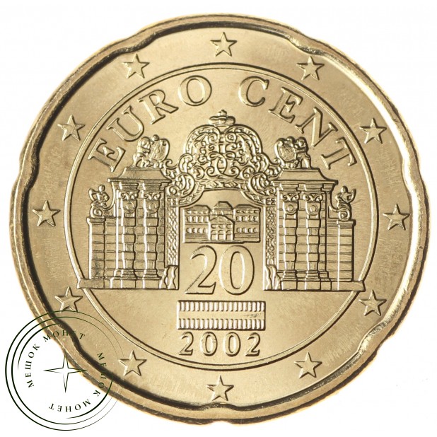 Австрия 20 евроцентов 2002