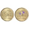 Канада набор 2 монеты 1 доллар 2022 Оскар Петерсон (обычная и цветная)