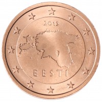 Монета Эстония 2 евроцента 2015