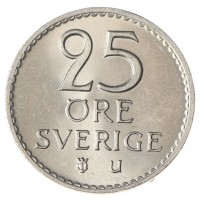 Швеция 25 эре 1973