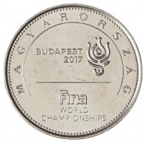 Монета Венгрия 50 форинтов 2017 Чемпионат мира по водным видам спорта, Будапешт 2017