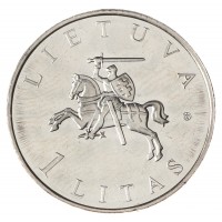 Монета Литва 1 лит 2009 Вильнюс – культурная столица Европы