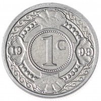 Монета Нидерландские Антильские острова 1 цент 1993