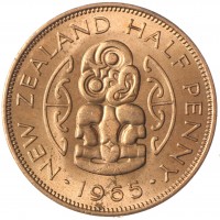 Новая Зеландия 1/2 пенни 1965