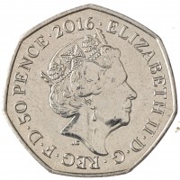 Монета Великобритания 50 пенсов 2016 XXXI летние Олимпийские Игры, Рио-де-Жанейро 2016