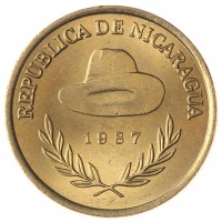 Монета Никарагуа 1 кордоба 1987