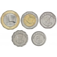 Сьерра-Леоне набор 5 разменных монет 2022 Музыкальные инструменты
