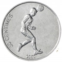 Конго - ДРК 50 сантимов 2002 Футболист