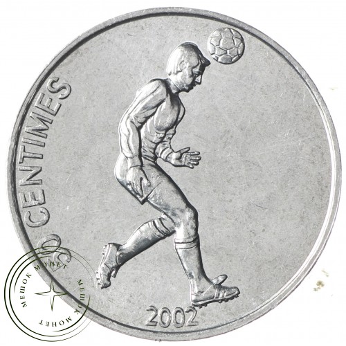 Конго - ДРК 50 сантимов 2002 Футболист — 937034258