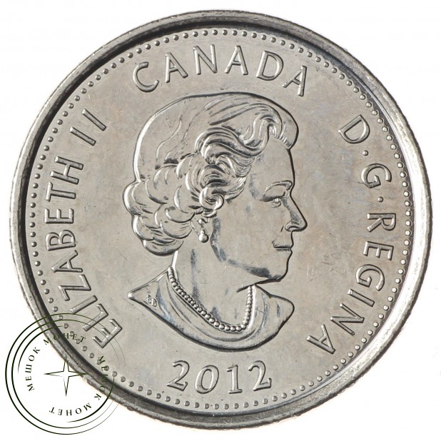 Канада 25 центов 2013 Лора Секорд Цветная (Война 1812 года)