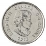 Канада 25 центов 2012 Война 1812 года - Вождь Шайенов Текумсе, Цветное покрытие