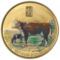 Монета Северная Корея 20 вон 2010 Год быка