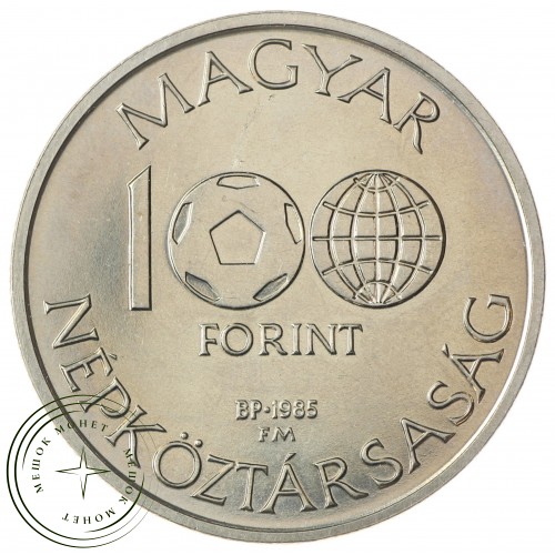 Венгрия 100 форинтов 1985 Чемпионат мира по футболу 1986 - Национальные мексиканские артефакты