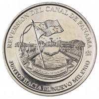 Монета Панама 1 бальбоа 2004 Президент Мирейя Москосо
