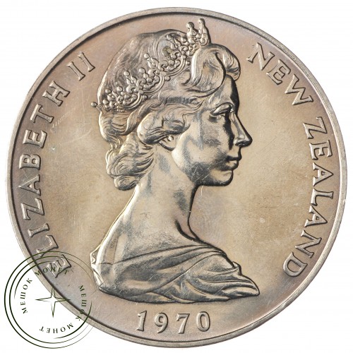 Новая Зеландия 1 доллар 1970 Гора Кука — 937034489