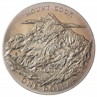 Монета Новая Зеландия 1 доллар 1970 Гора Кука