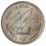 Португалия 100 эскудо 1987 Нуну Триштан