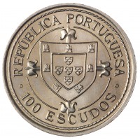 Португалия 100 эскудо 1987 Нуну Триштан