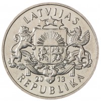 Латвия 1 лат 2013 Паритет монет