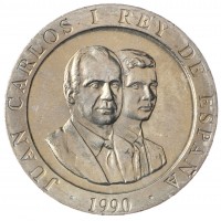 Монета Испания 200 песет 1990