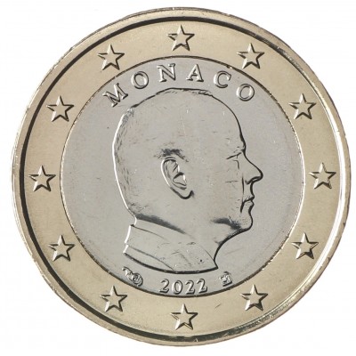 Монета Монако 1 евро 2022