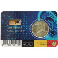 Монета Бельгия 2 1/2 евро 2022 20 лет Евро