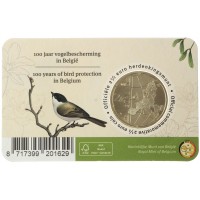 Монета Бельгия 2 1/2 евро 2022 100 лет защите птиц в Бельгии