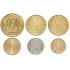 Эстония набор 6 монет 5, 10, 20, 50 сенти, и 1, 5 крон 1991-2006