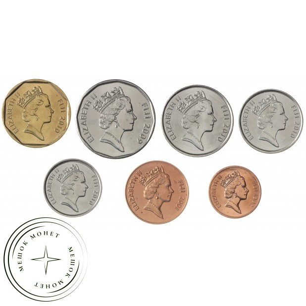 Фиджи набор 7 монет 1992 - 2010