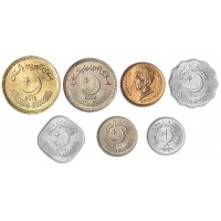 Пакистан набор 7 монет 1976-2016