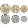 Эсватини Свазиленд набор 6 монет 1, 2, 5 эмалангени и 10, 20, 50 центов 2018-2021