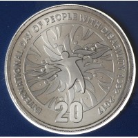 Австралия 20 центов 2017 25 лет международному дню людей с ограниченными возможностями