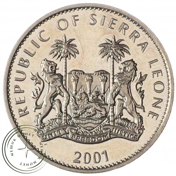 Сьерра-Леоне 1 доллар 2001 Большие кошки мира - Чёрная пантера