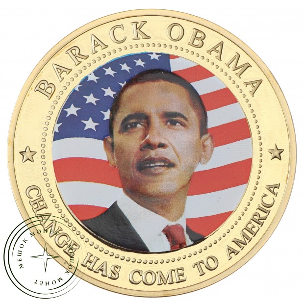 Либерия 5 долларов 2009 Барак Обама