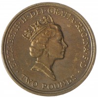 Монета Великобритания 2 фунта 1995 50 лет победе во Второй Мировой Войне