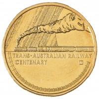 Австралия 1 доллар 2017 100 лет Транс-Австралийской железной дороге