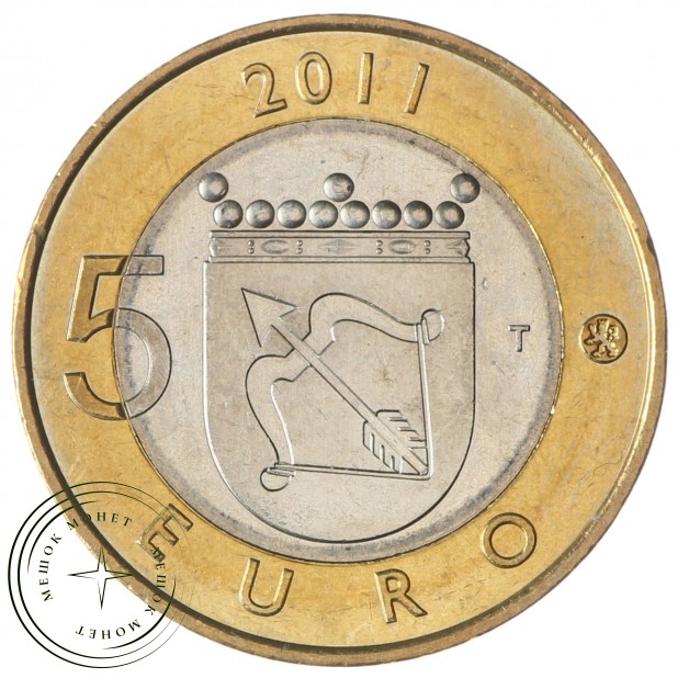 Финляндия 5 евро 2011 Исторические регионы Финляндии - Савония