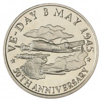 Тёркс и Кайкос 5 крон 1995 50 лет Победе Авиация