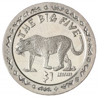 Монета Сьерра-Леоне 1 доллар 2001 Большая африканская пятёрка - Леопард