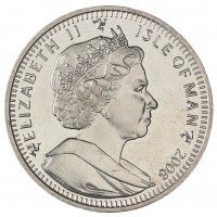 Монета Остров Мэн 1 крона 2008 Чемпионат Европы по футболу 2008