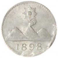 Монета Гватемала 1/4 реала 1898