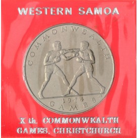 Монета Самоа 1 тала 1974 Х Игры Содружества