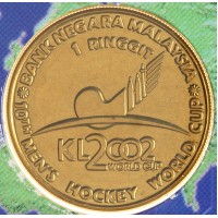 Малайзия 1 ринггит 2002 X Чемпионат мира по хоккею на траве среди мужчин