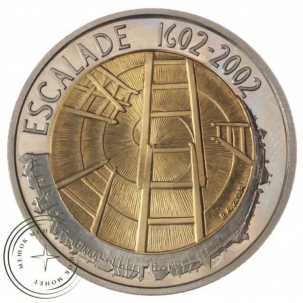 Швейцария 5 франков 2002 Праздник Эскалад 1602-2002